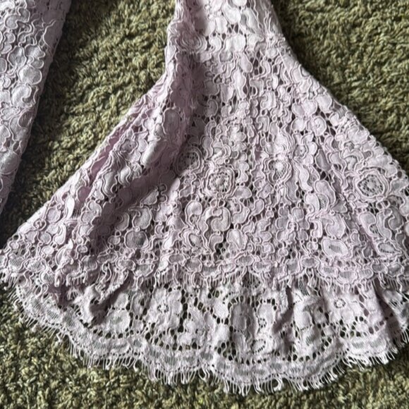 Bardot Solange Off-the-shoulder Lace Dress Size 6 Purple - Picture 10 of 16